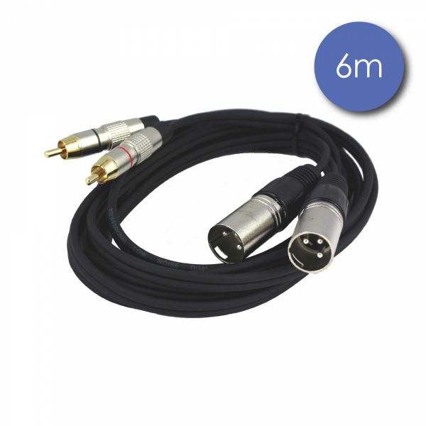 Câbles RCA / XLR - Power Acoustics - Accessoires - CAB 2067 (6m) Câbles RCA / XLR - Power Acoustics - Accessoires - CAB 2067 (6m)