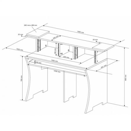 Mobilier home studio - Glorious DJ - WORKBENCH BLACK