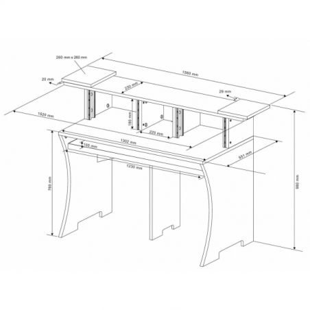 Mobilier home studio - Glorious DJ - WORKBENCH WHITE