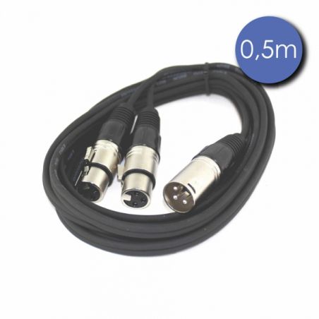 Câbles XLR / XLR - Power Acoustics - Accessoires - CAB 2137 (0,5m)