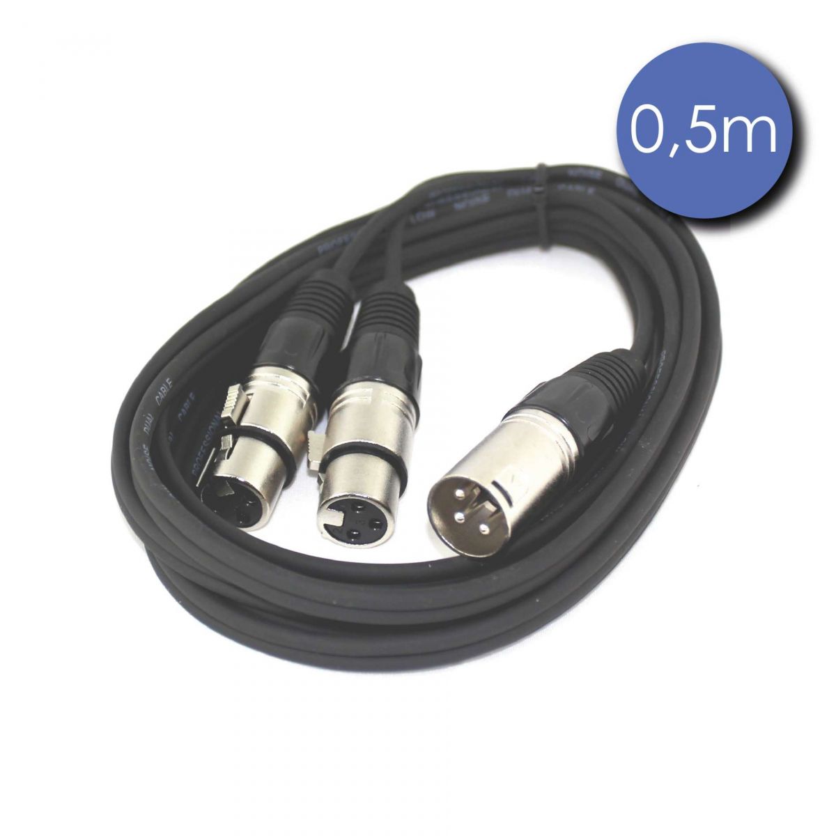 Câbles XLR / XLR - Power Acoustics - Accessoires - CAB 2137 (0,5m)