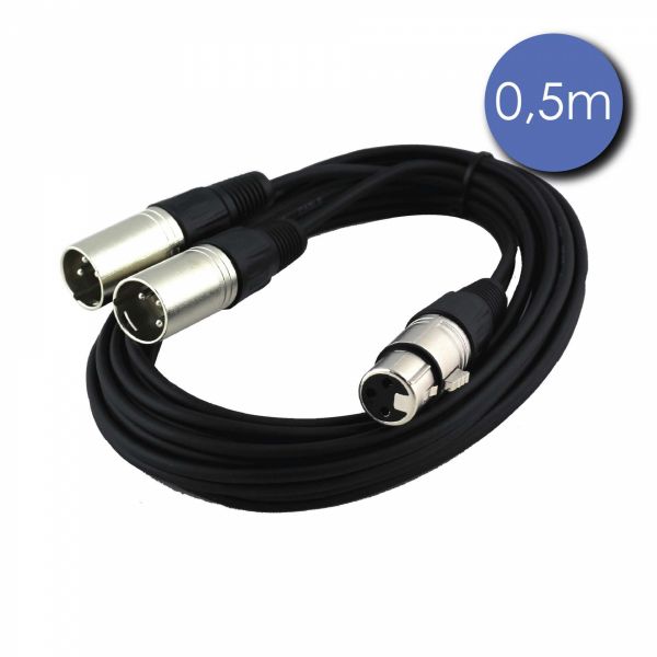 Câbles XLR / XLR - Power Acoustics - Accessoires - CAB 2138 (0,5m) Câbles XLR / XLR - Power Acoustics - Accessoires - CAB 2138 (0,5m)