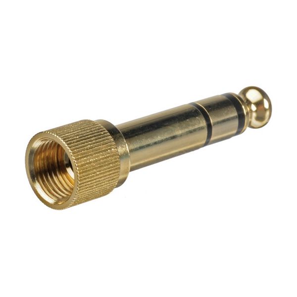 Adaptateur coudé Jack 6.35 stéréo mâle vers Jack 6.35 stéréo