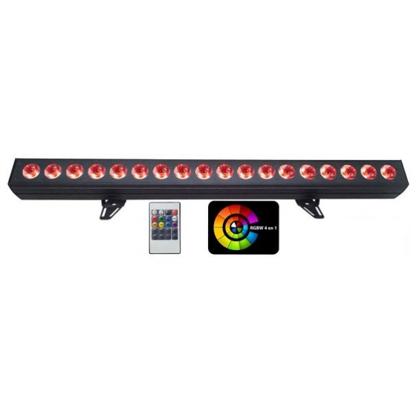 BARRE LED 18x15W - Barre à Led 18x15W QUAD RGBW