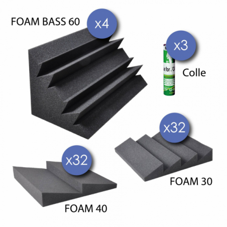 Traitement acoustique - Power Studio - STUDIO FOAM KIT 68