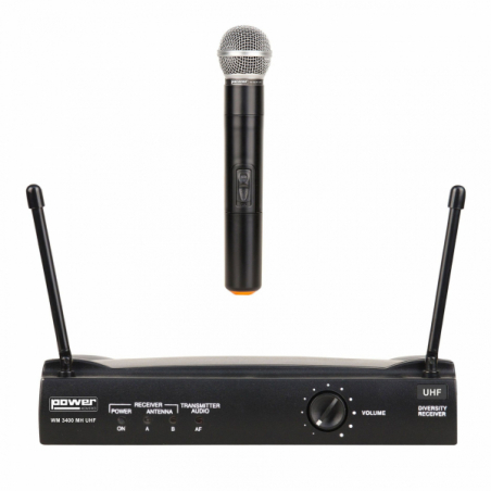 Micros chant sans fil - Power Acoustics - Sonorisation - WM 3400 MH UHF 823