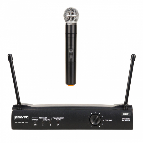 Micros chant sans fil - Power Acoustics - Sonorisation - WM 3400 MH UHF 824