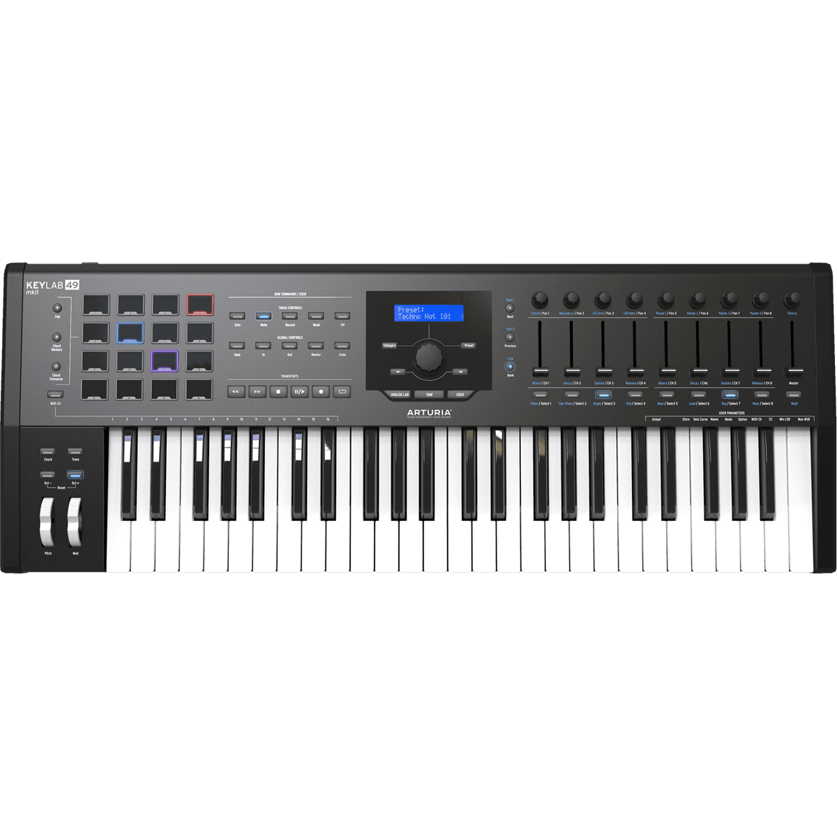 Claviers maitres 49 touches - Arturia - KEYLAB MK2 49 Black