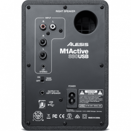 Enceintes monitoring de studio - Alesis - M1 ACTIVE 330 USB (la paire)