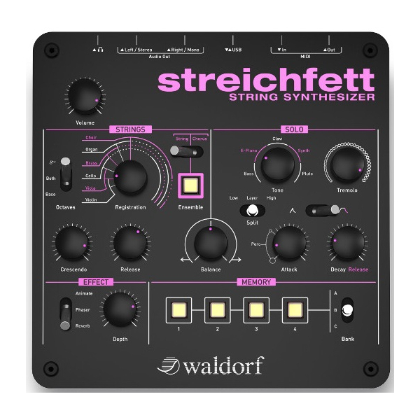 Synthé analogiques - Waldorf - STREICHFETT Synthé analogiques - Waldorf - STREICHFETT