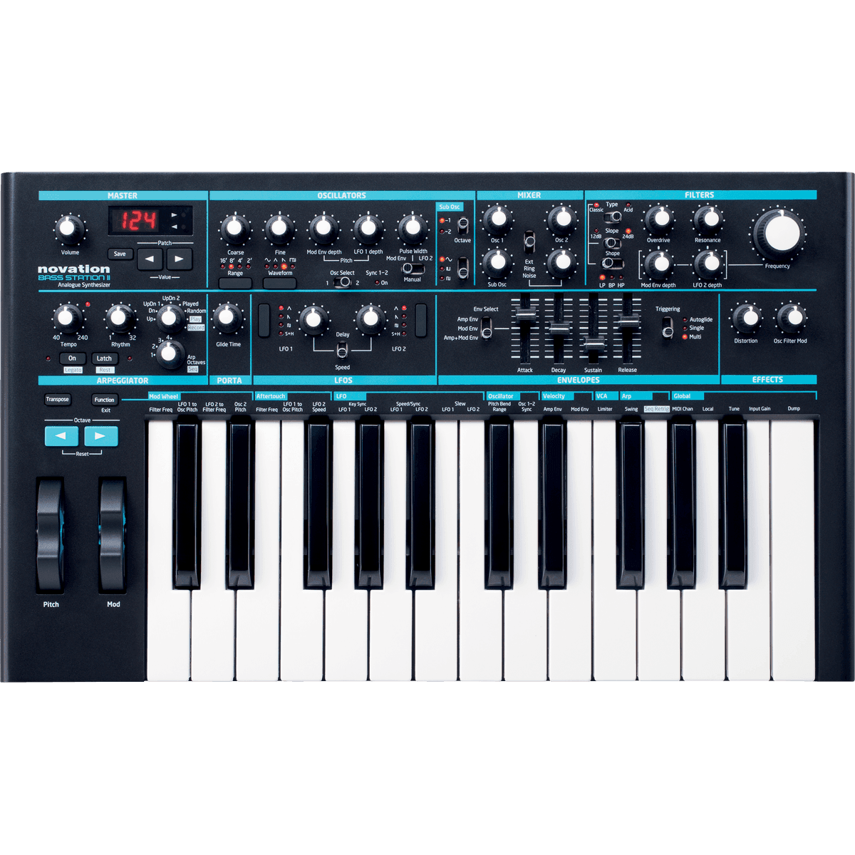 Synthé analogiques - Novation - BASS-STATION-II