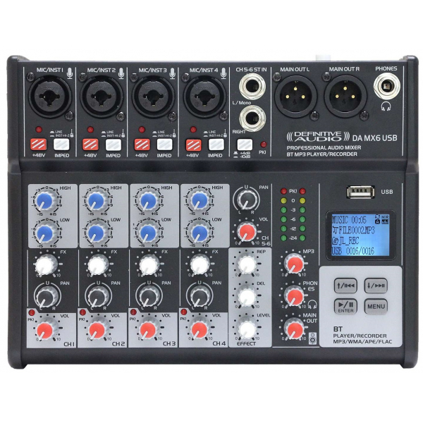 Consoles analogiques - Definitive Audio - DA MX6 USB Consoles analogiques - Definitive Audio - DA MX6 USB