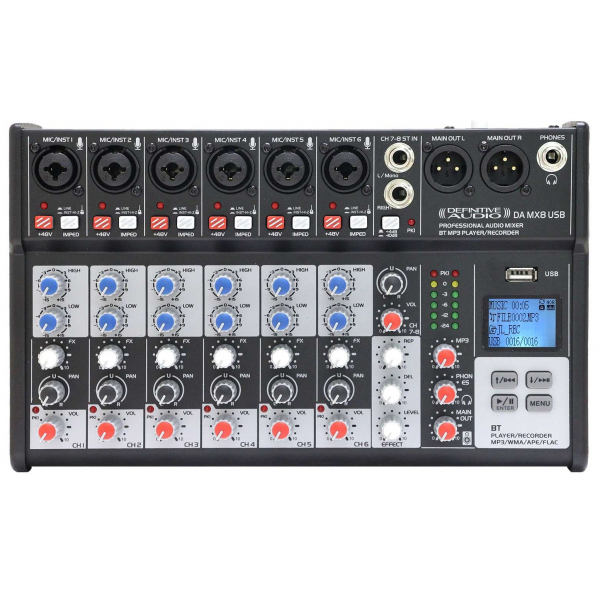 Consoles analogiques - Definitive Audio - DA MX8 USB Consoles analogiques - Definitive Audio - DA MX8 USB