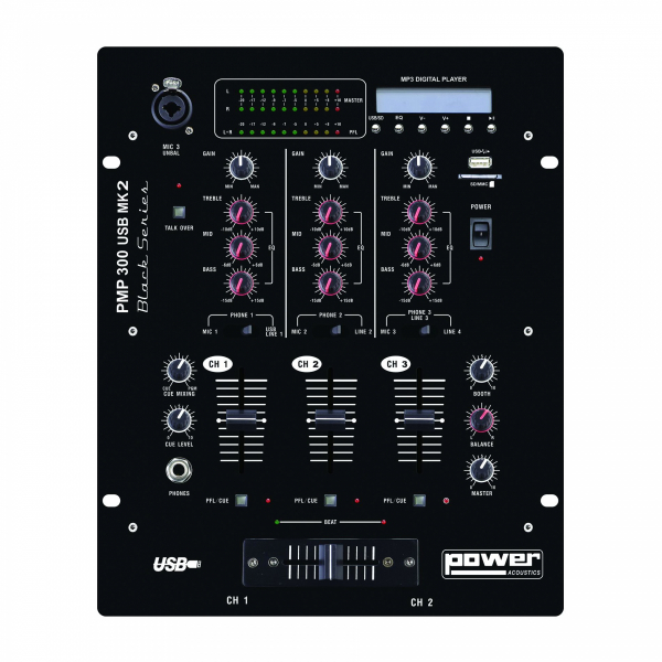 Tables de mixage DJ - Power Acoustics - Sonorisation - PMP 300 USB MK2