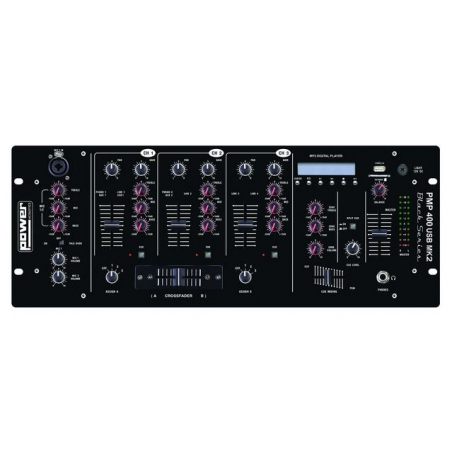 Tables de mixage rackables - Power Acoustics - Sonorisation - PMP 400 USB MK2