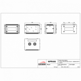 	Baies métalliques rackables - Caymon - WPR406