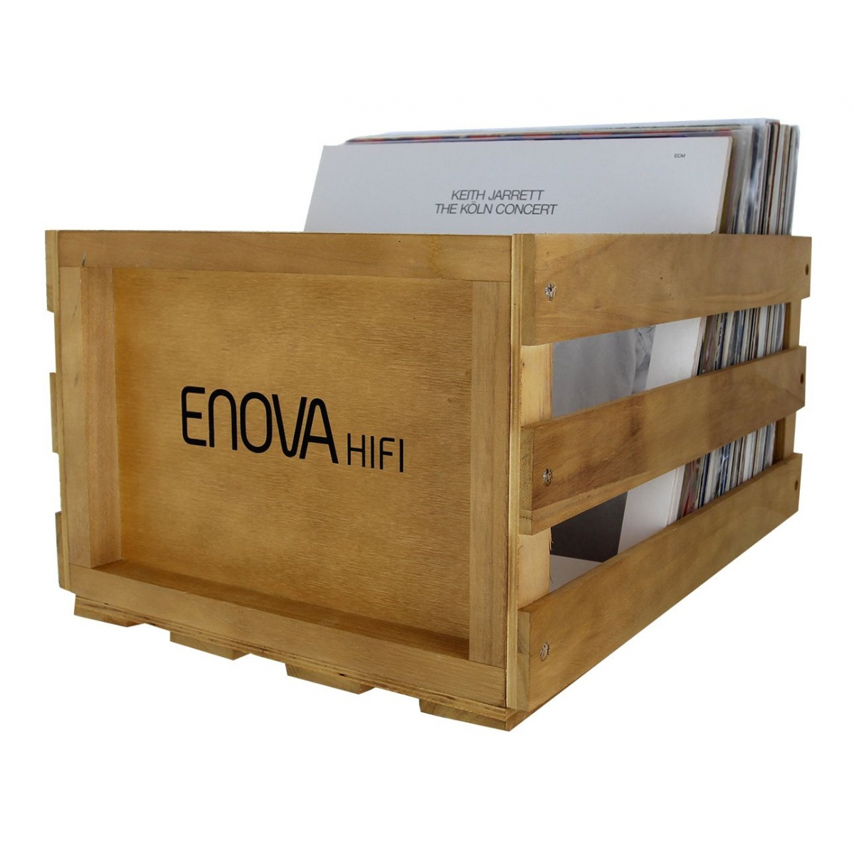 Meubles Disques et Platines Vinyles - Enova Hifi - VINYL BOX STORAGE 120 WOOD...