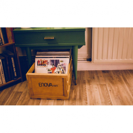 Meubles Disques et Platines Vinyles - Enova Hifi - VINYL BOX STORAGE 120 WOOD...