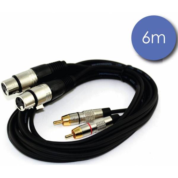 Câbles RCA / XLR - Power Acoustics - Accessoires - CAB 2069 (6m) Câbles RCA / XLR - Power Acoustics - Accessoires - CAB 2069 (6m)