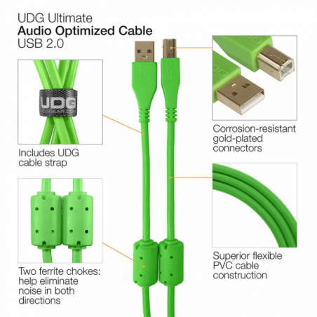 Câbles USB A vers B - UDG - U95003GR (3 mètres)