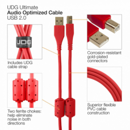 	Câbles USB A vers B - UDG - U95003RD (3 mètres)