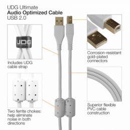 	Câbles USB A vers B - UDG - U95003WH (3 mètres)
