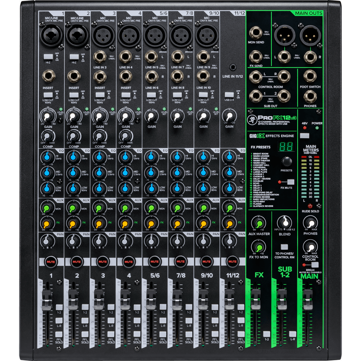 Consoles analogiques - Mackie - ProFX12v3