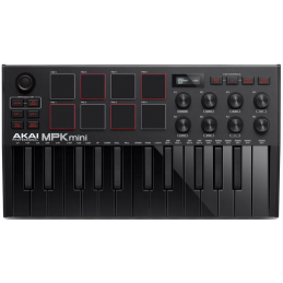 	Claviers maitres compacts - Akai - MPK MINI MK3 BK