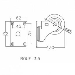 	Roues - Power Acoustics - Accessoires - ROUE 3.5