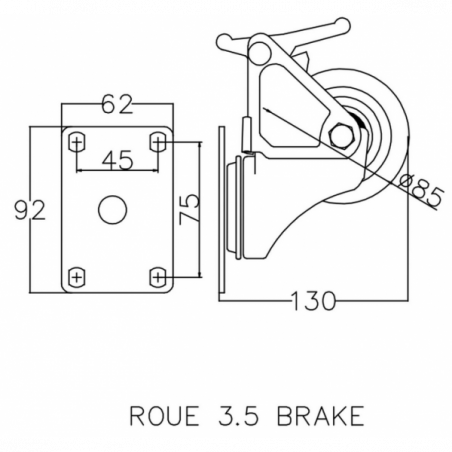 Roues - Power Acoustics - Accessoires - ROUE 3.5 BRAKE