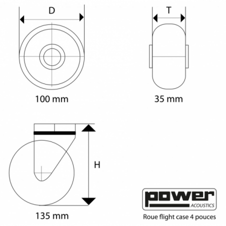 Roues - Power Acoustics - Accessoires - ROUE 4