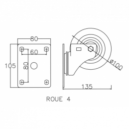 	Roues - Power Acoustics - Accessoires - ROUE 4