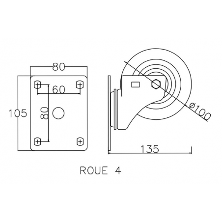 Roues - Power Acoustics - Accessoires - ROUE 4