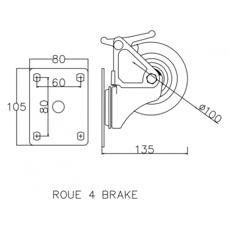 Roues - Power Acoustics - Accessoires - ROUE 4 BRAKE