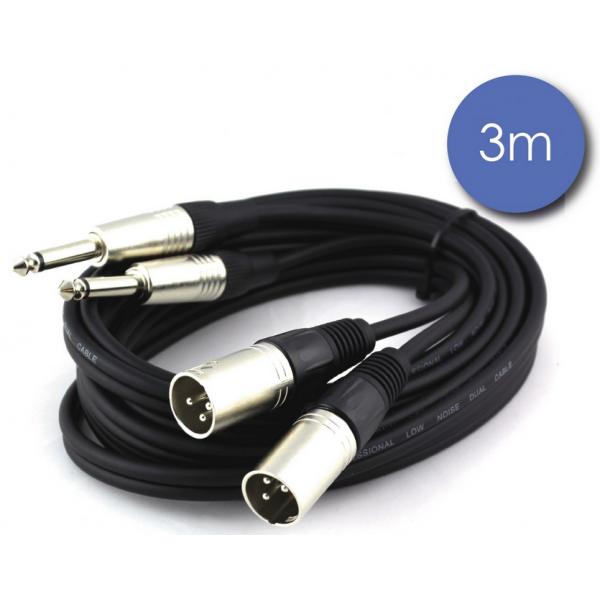Câbles JACK 6,35 / XLR - Power Acoustics - Accessoires - CAB 2111 (3m)