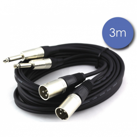 Câbles JACK 6,35 / XLR - Power Acoustics - Accessoires - CAB 2111 (3m)