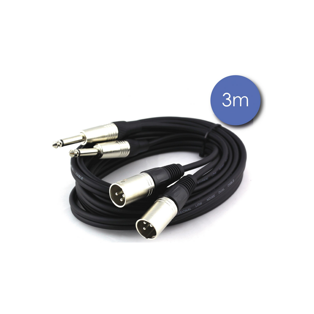Câbles JACK 6,35 / XLR - Power Acoustics - Accessoires - CAB 2111 (3m)