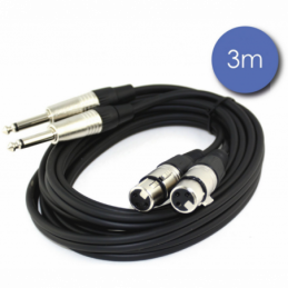 Câbles JACK 6,35 / XLR - Power Acoustics - Accessoires - CAB 2113 (3m)