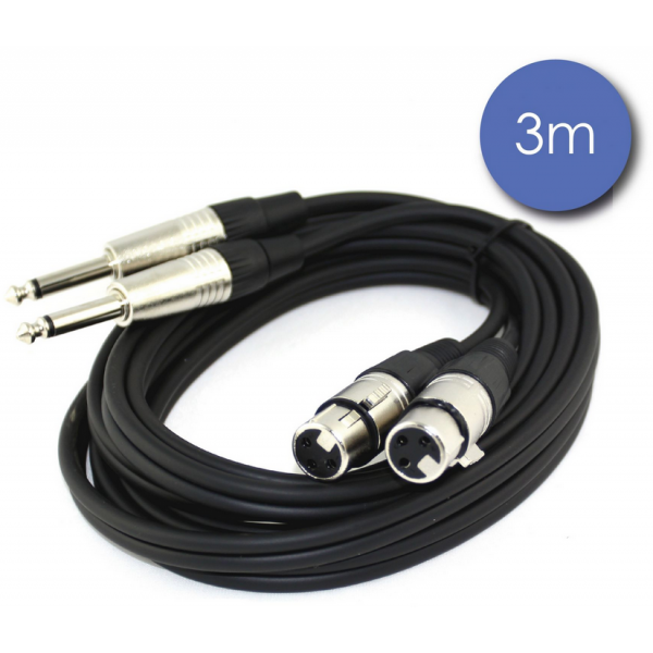 Câbles JACK 6,35 / XLR - Power Acoustics - Accessoires - CAB 2113 (3m) Câbles JACK 6,35 / XLR - Power Acoustics - Accessoires - CAB 2113 (3m)