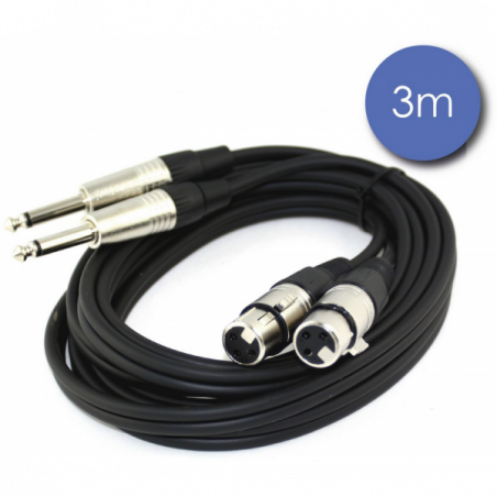Câbles JACK 6,35 / XLR - Power Acoustics - Accessoires - CAB 2113 (3m)
