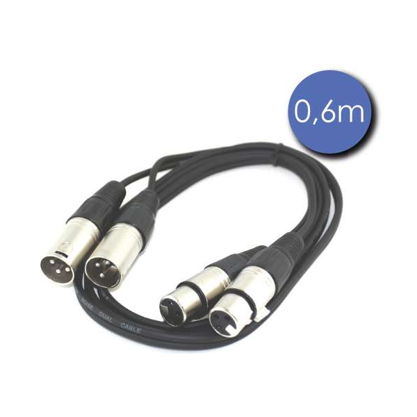 Câbles XLR / XLR - Power Acoustics - Accessoires - CAB 2123 (0,6m) Câbles XLR / XLR - Power Acoustics - Accessoires - CAB 2123 (0,6m)