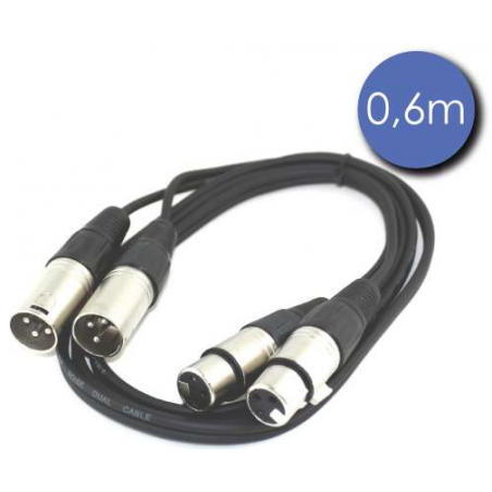 Câbles XLR / XLR - Power Acoustics - Accessoires - CAB 2123 (0,6m)