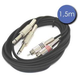 Câbles JACK 6,35 / RCA - Power Acoustics - Accessoires - CAB 2070 (1,5m)