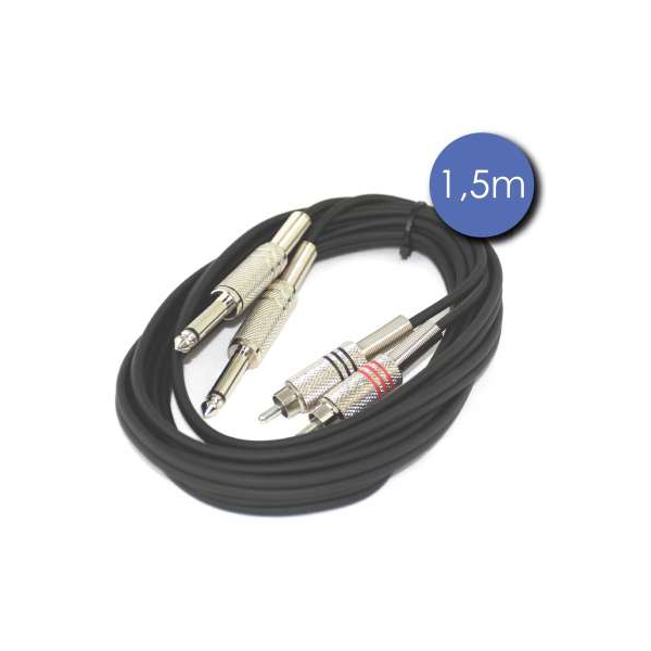 Câbles JACK 6,35 / RCA - Power Acoustics - Accessoires - CAB 2070 (1,5m)