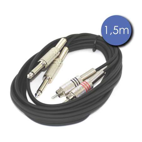 Câbles JACK 6,35 / RCA - Power Acoustics - Accessoires - CAB 2070 (1,5m)