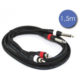 Câbles JACK 6,35 / RCA - Power Acoustics - Accessoires - CAB 2072 (1,5m)
