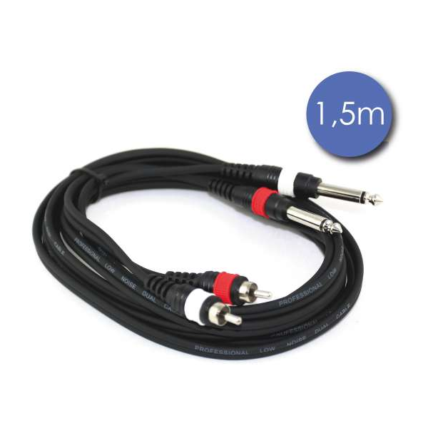 Câbles JACK 6,35 / RCA - Power Acoustics - Accessoires - CAB 2072 (1,5m) Câbles JACK 6,35 / RCA - Power Acoustics - Accessoires - CAB 2072 (1,5m)