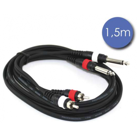 Câbles JACK 6,35 / RCA - Power Acoustics - Accessoires - CAB 2072 (1,5m)
