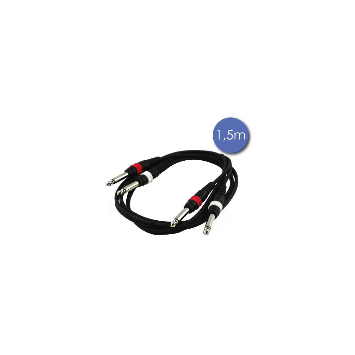 Câbles JACK 6,35 / JACK 6,35 - Power Acoustics - Accessoires - CAB 2078 (1,5m)