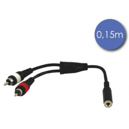 Câbles JACK 3,5 / RCA - Power Acoustics - Accessoires - CAB 2184 (0,15m)